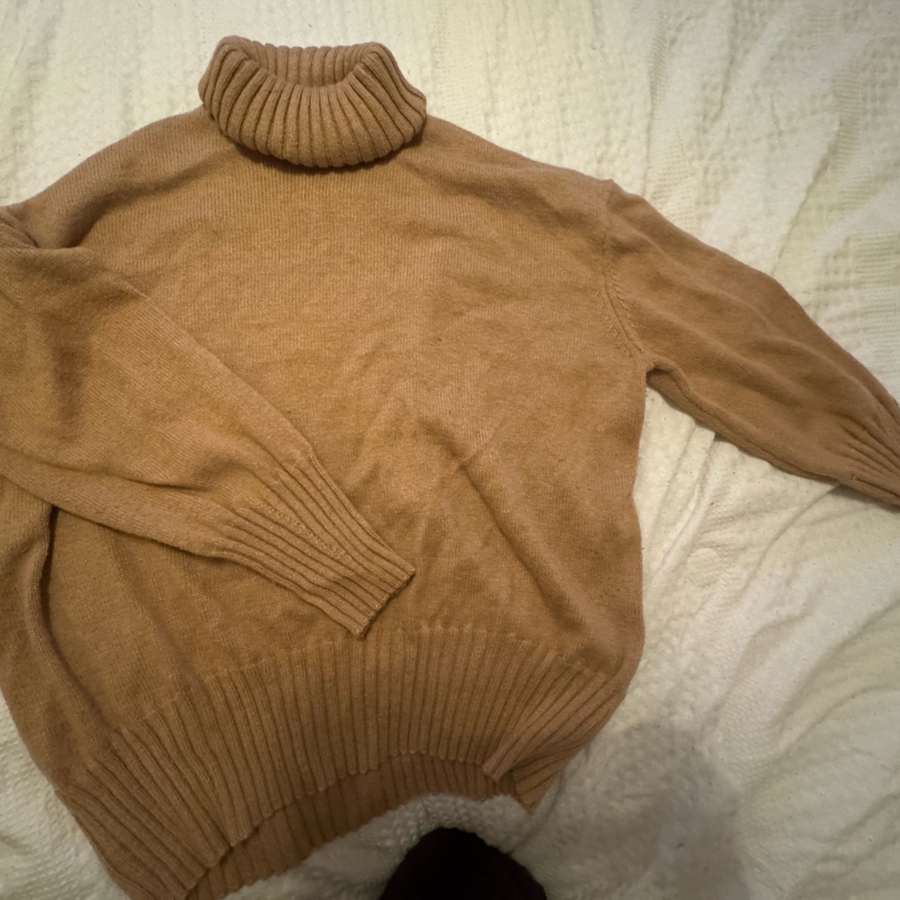 Cozy Tan Knit Sweater